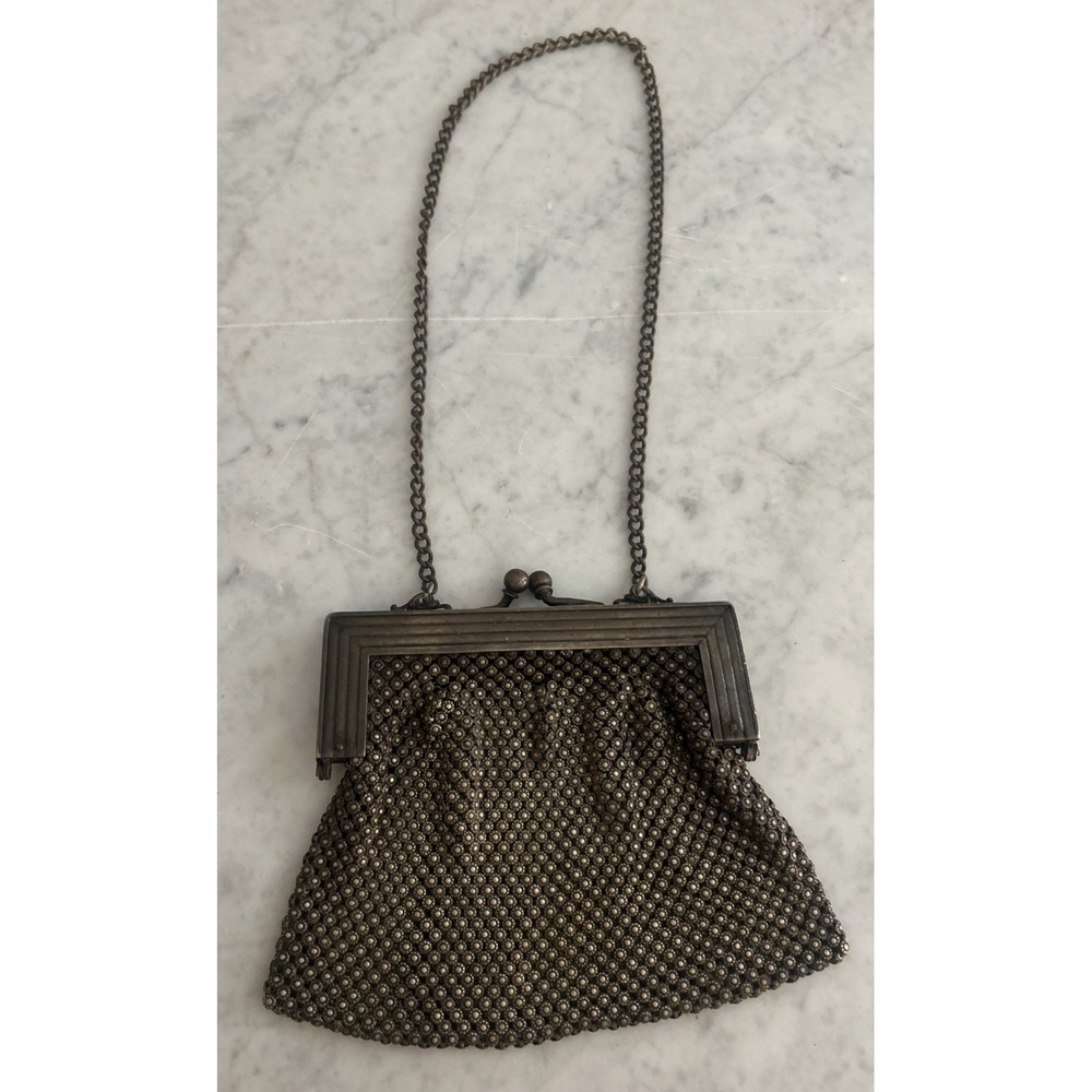 German Silver Mesh Purse Satchel